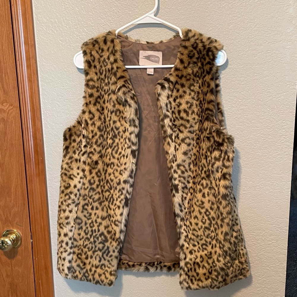 Cheetah fur vest